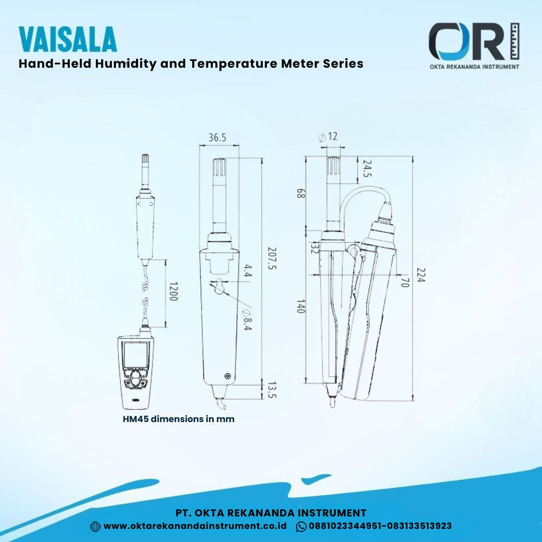 Vaisala HM40 Series (HM45) Hygrometer with Remote Probe -40 to 140°F (-40 to 60°C) PRE ORDER 3-4 WEEKS - Image 2