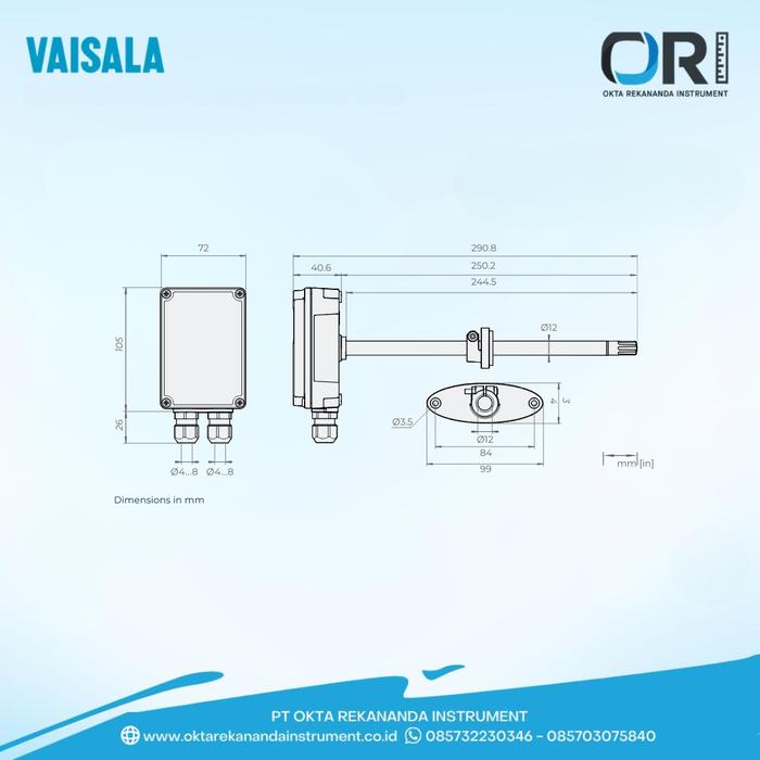 HMD110 - Duct Transmitter (4-20 mA) - Image 3